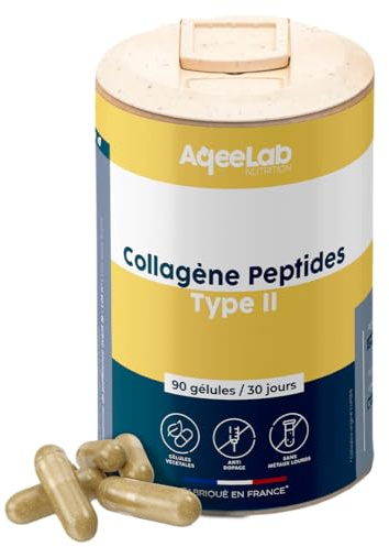 Peptides de collagène Peptan® type 2 – Colartix® • Articulations & Cartilages • Collagène hydrolysé IIm • 90 gélules végétales • 30 jours • Testé en laboratoire • Made in FR • Ecoresponsable • Aqeelab