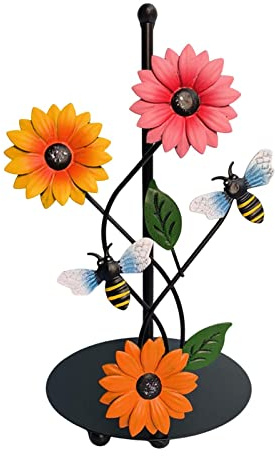 Generic Sunflowers Kitchen Paper Towel Holder, Standing Rolls Holder for Farmhouse Kitchen Decor, Bee