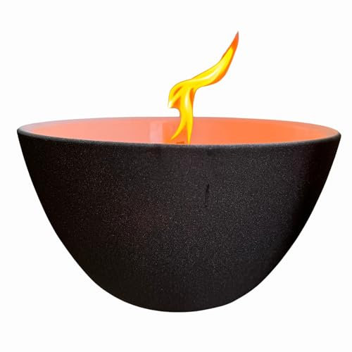 Schwabenfire Terrakotta Outdoorkerze Anthrazit – Elegante Dauerdocht Gartenkerze, Ideal als Frauengeschenk, Ø 23 cm große outdoor kerzen geburtstagsgeschenk für frauen kerzen deko Draußenkerze
