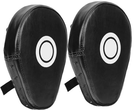 BELLIFFY Kasten Trainingspads 2 Stück Kampfsport Handpolster Ergonomisch Geformt Schwarzes High Density Material Handschutz Für Kickboxen Taekwondo Muay Thai Training
