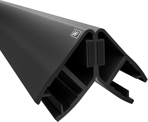 WAKA PRO-M2 Kit d'étanchéité magnétique de qualité supérieure pour porte de douche et porte de douche Noir optique 10 mm 200 cm Joint de porte de douche 90° et 180° possible