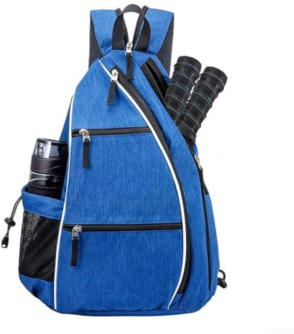 SPORTARC Tennis-Rucksack, wasserabweisend, kompatibel mit Badmintonschlägern für Pickleball, Basketball, Badminton, Fußball (blau)