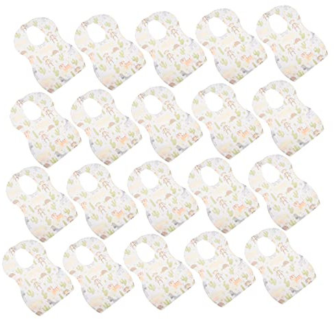 MOLUCKFU 20stücke Einweg-babylätzchen Aus Hochwertigem Material Sicher Und Gesund Passend Für Kleinkinder Mit Tasche Zum Auffangen Von Essensresten Als Geschenk Zur Babyparty Lätzchenschutz