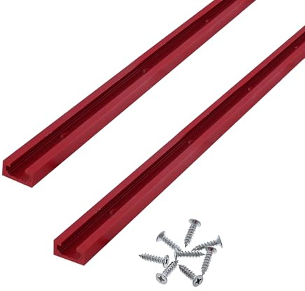 Milescraft 4039 T-Trax36™ 2 Pack of 36 Inch Universal T-Tracks with Predrilled Mounting Holes, T Track for Workbench, Woodworking Jigs and Fixtures, Drill Press Table, Router Table and More