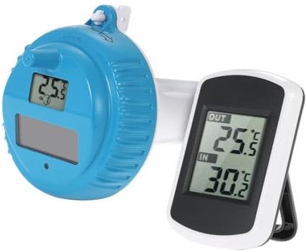 BESPORTBLE Termometro Digitale Galleggiante Per Piscina e Spa Termometro Wireless Per Acqua Coperchio Tenuta Stagna