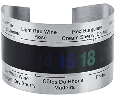 Eujgoov Orologio da Polso per Termometro per Vino in Acciaio Inossidabile, Design Elegante, Display a Temperatura Rapida, Compagno Portatile, Design Unico per Orologi da Polso, Alla Moda e Pratico