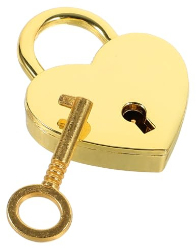 HONITANO Lucchetto Forma Cuore in con Chiave per Valigie Portagioie e Scatole da Viaggio Sicurezza e Decorazione per Regalo