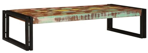 Frdhee Aufsatzwaschbecken Unterschrank Badmöbel,Badezimmer Regal 100 x 50 x 23 cm Massiv Mango Holz und Eisen,Geeignet Für Wc,Schlafzimmer,Küche,Wohnzimmer,Einfach Zu Montieren