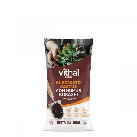 Sustrato Cactus y Suculentas 2 L | 100% Natural con Humus De Algas Bokashi, Fibra De Coco, Arena y Perlita | Muy EFICAZ en Interior y Exterior | Excelente Drenaje sin Turba | Nexum Market
