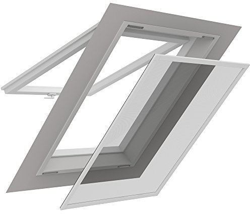 Easy Life Insektenschutz für Dachfenster 140 x 170 cm Alu Profil in weiß bedampftes aluminiumbedampftes Fliegengitter für Sonnenschutz