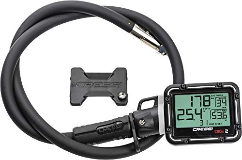 Cressi - EKC 800030/391 EKC 800030/391: manometro, profondità, termometro, Orologio Digitale subacqueo digi 2 Colori Bianco