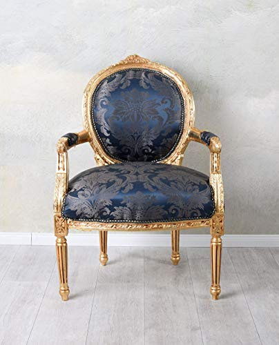 Medaillon Sessel Armlehnstuhl Shabby Chic Prunksessel Antik Stuhl Barock cat521a53 Palazzo Exklusiv