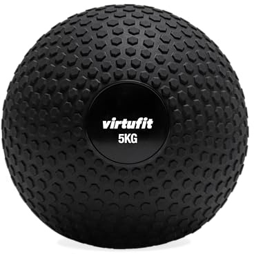 VirtuFit Slam Ball - Palla da fitness e crossfit, 5 kg, colore nero, resistente, per allenamento funzionale