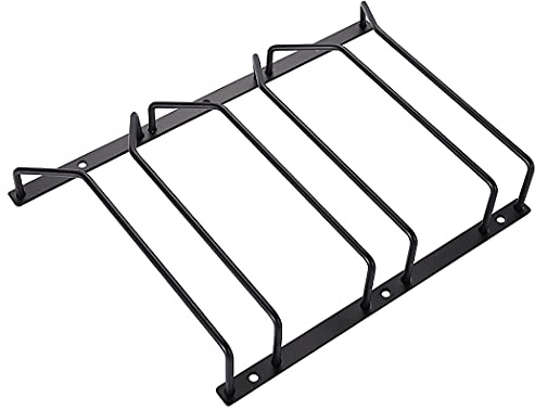 Diano Weinglas-Halter, unter dem Schrank, Weinglashalter, Stielgläser-Regal unter dem Regal, Weingläser-Aufbewahrung, Aufhänger für Bar, Küche, 22,5 cm, 3 Reihen