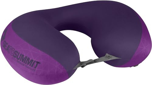 Sea to Summit - Aeros Premium Lendenkissen - Aufblasbares Stützkissen - Entlastung des unteren Rückens - Polyestergewebe 50D - Kompakte Reisetasche - Arbeit, Reisen & Autofahrten - Purple - 93g