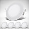 B.K.Licht - Set de 5 spots LED encastrables salle de bain, plats, IP65, couleur de lumière blanc neutre, dimension du trou 68mm, spots LED, spot encastrable, plafonnier salle de bain, 86x30mm, blanc