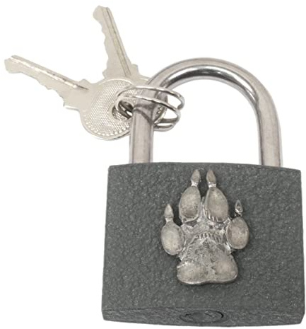Wolf Paw Engraved Padlock Love Lock Wedding Anniversary Valentines Gift Unity Lock Free Engraving 401