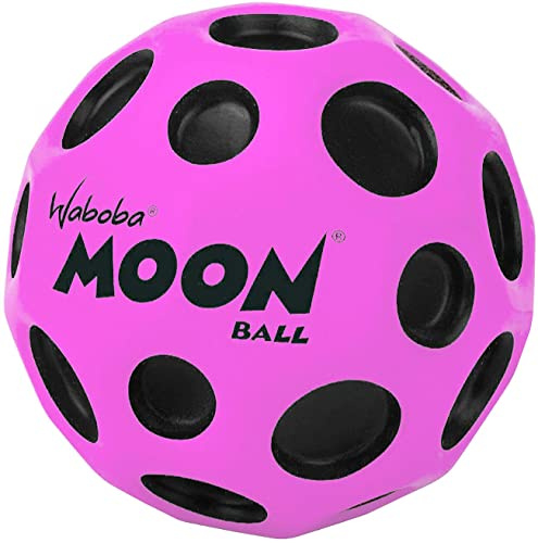Waboba Moon Ball – springt aus dieser Welt – originelles patentiertes Design – Krater machen Pop-Sounds – leicht zu greifen – Farbe: Rosa