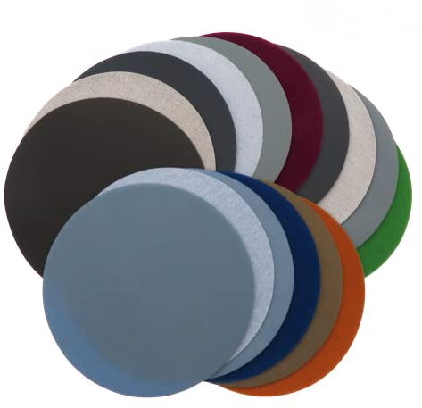 Lot de 40 disques de ponçage, 125 mm, tampons de ponçage secs et humides, grain 1000/2000/3000/4000/5000, papier abrasif auto-agrippant pour polissage