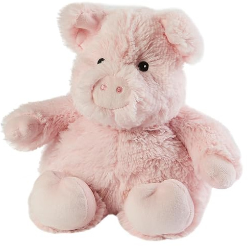 Warmies Junior Pig Plüsch, voll beheizbares Kuscheltier leicht parfümiert mit getrocknetem französischem Lavendel, heißem oder kaltem Plüsch, Kuscheltier für Angst und Entspannung
