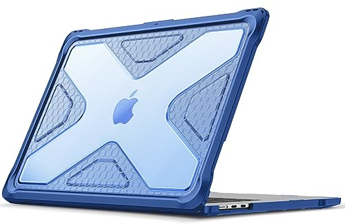 Fintie Hülle Kompatibel mit MacBook Air 15 M5 M4 M3 M2 (2026-2023) | A3448 A3241 A3114 A2941, Ganzkörper-Rugged Hybrid Schutzhülle TPU Stoßstange Case, Blau