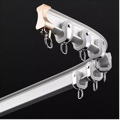 Vorhangschiene Gardinenschiene Flexible biegsame Vorhangschiene, Vorhangschiene für Decken- und Wandmontage Raumteiler Vorhangschienen-System, für Schlafzimmer Wohnzimmer Dusche Küche Erkerfenster (