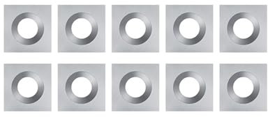 10 Stück 10,5 x 10,5 x 2,0 mm Hartmetalleinsätze, 35°-Winkel, Ersatzschneider, Drehmaschine, Holzdrehwerkzeug for Spiralhobel