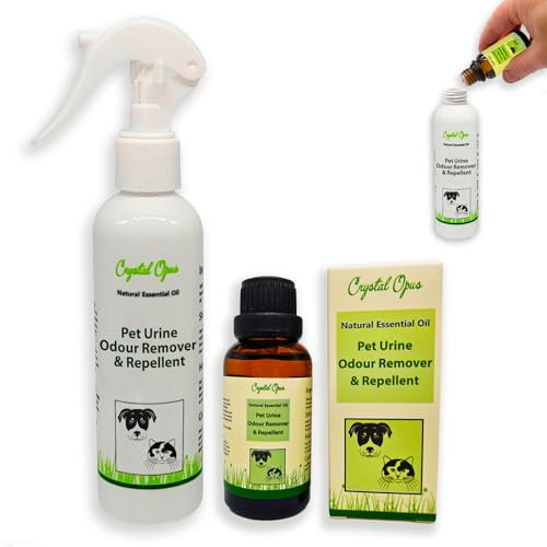 Makes 3 Bottles of Pet Urine Smell Neutralising & Odour Removing Spray. Tried & Trusted Blend. Cat, Dog & All Pets. Ultra-Effective & Safe Deterrent Against Fouling & Foul Leftover Smells.