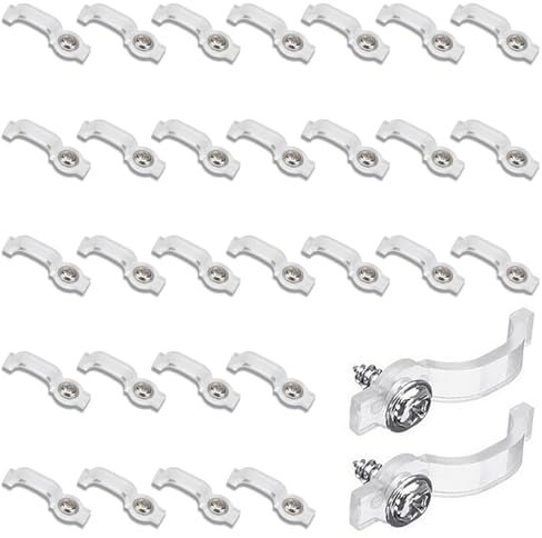 Fsttre 100 Stück LED Strip Befestigung Transparent LED Strip Halterung Halter Clips Licht Montagehalterung Lichtleiste Befestigungsclips LED Streifen Befestigen Kunststoff für LED Stripes