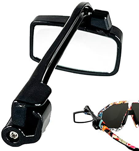 LearnLyrics Fahrrad-Spiegelbrille – Fahrrad-Rückspiegel, drehbarer Lenker montiert, konvexer Spiegel, verstellbare Fahrrad-Rückspiegelbrille für Radfahren und Biken