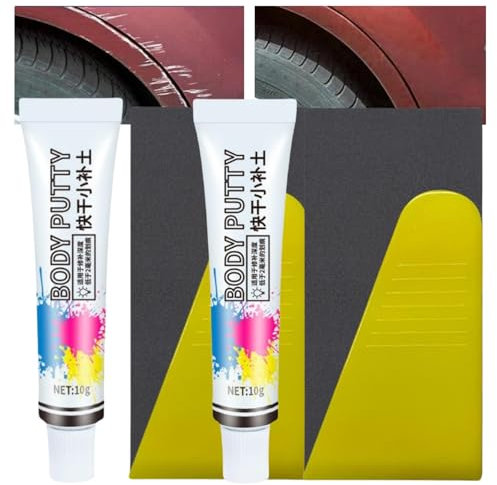 2pcs Car Body Filler Repair Kit - Car Paint Scratch Filler Putty, Scratch Remover Kit with Wipe and Sponge