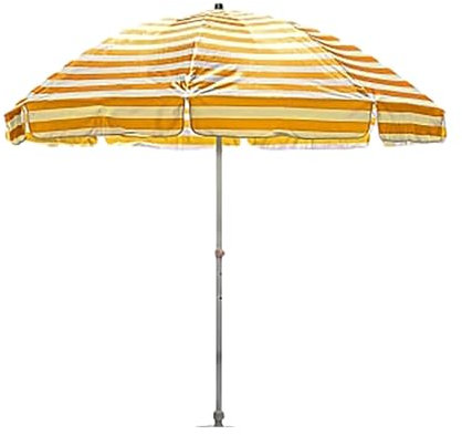 Gelber gestreifter Terrassenschirm, 2 m, Hawaii, verstellbarer Strandschirm, tragbarer Outdoor-Sonnenschirm, Boho-Outdoor-Regenschirm, verstellbare Höhe für Outdoor, Urlaub, Garten, Rasen., Orange,