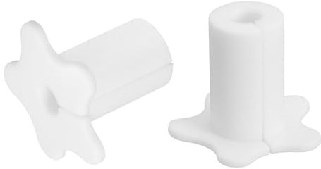 sourcing map 2 passacavi per fori da parete da 5/8 pollici, kit di instradamento cavi in silicone antiscivolo da parete, accessori per cavi Ethernet (bianco)