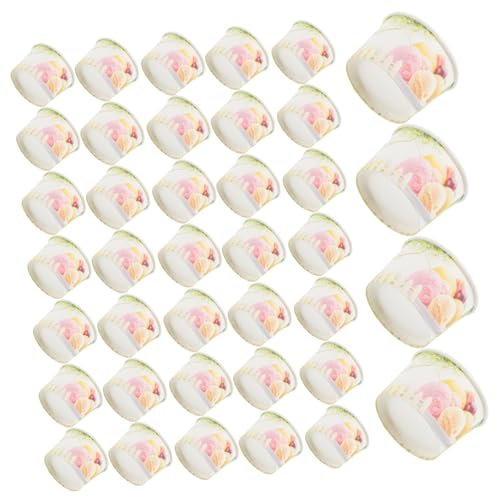 HAWILLOSCH 100piezas Vasitos Desechables Para Helado y Postres De Tazas Para Yogur y Snacks Para Celebraciones De Verano