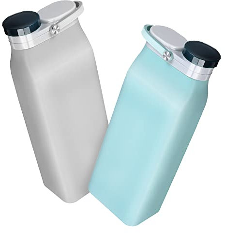 Yardwe Gobelet À Eau en Silicone - Lot De 2 Anti-Fuite pour Le Sport Les Voyages Et Un Usage Quotidien