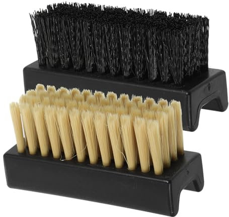 QUMIIRITY 2pcs Soft and Hard Bristle Shoe Cleaning Brush Multipurpose Handheld Scrub Brushes for Outdoor and Shoe Polish