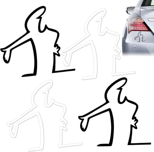 4 Stück Auto Aufkleber Lustige,Car Sticker Funny,Kühlschrankaufkleber | Wütender Mann Kratzer Erinnerung Autoaufkleber,Glastüraufkleber, personalisierte kreative Aufkleber,Cartoon Comics Aufkleber