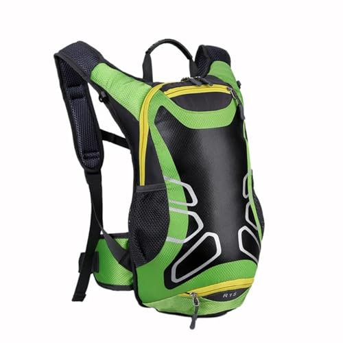 WUYXTO Rucksack im Freien, wasserdicht, Rennpaket, Motorrad-Fahrradtasche, Fahrradrucksack(Green)