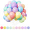 Lot de 100 ballons pastel de 25 cm multicolores pour décoration d'anniversaire, de mariage, de fête