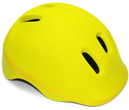 Gudook Casco da bicicletta per bambini, per ragazzi/ragazze, 3-8, facile da regolare e ventilazione, protezione per scooter e pattinaggio a rotelle (giallo)