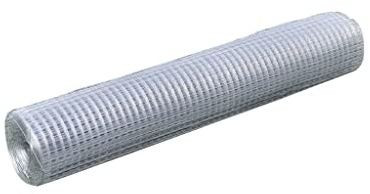 Maschendrahtzaun verzinkter Stahl 1x25 m quadratisch silbern - Hochwertiger Sichtschutzzaun für Garten, Terrasse und Grundstück - Rostschutz, langlebig, einfach zu montieren