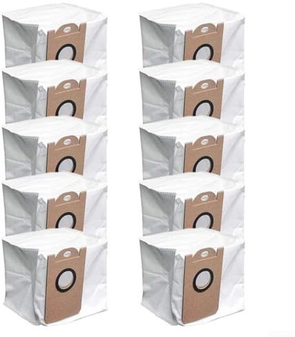 Zilimontt 4/10 Pack Vacuum Dust Bags For Vexilar W11 Robot - High-Capacity Self-Emptying Replacement Bags - For Clean Hygienic Floors((10 Pack)