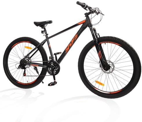 SmiloSprk Mountain Bike, 27.5 inch Outdoor Cycling Bike,21-Speed/High-Carbon Steel/Dual Full Suspension, Adjustable Ergonomic Seat for Men Women Adult, Grey(L8)