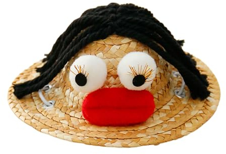 Zkydhbd Gorras de paja para gatos, perros, lindos sombreros de fiesta de perro, sombrero de vestir para festivales, fiestas de cumpleaños, mascotas ligeras