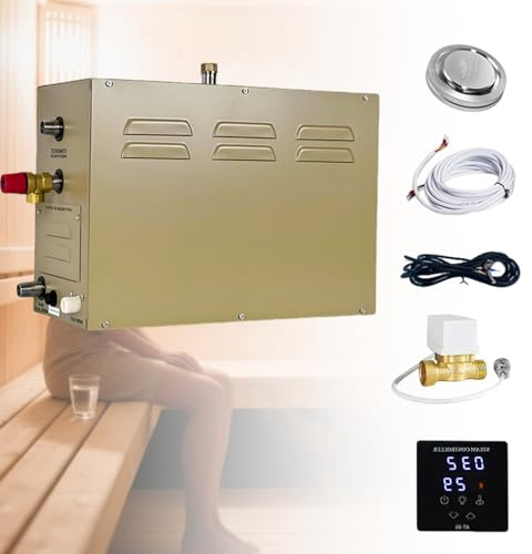 UORDBY Dampfduschen-Set, 3–12 kW Sauna-Dampfmaschine, Aromatherapie-Dampfkopf, selbstentleerendes System, LCD-Steuerung, für Private und gewerbliche Sauna, Dusche, Bad und Spa 3KW