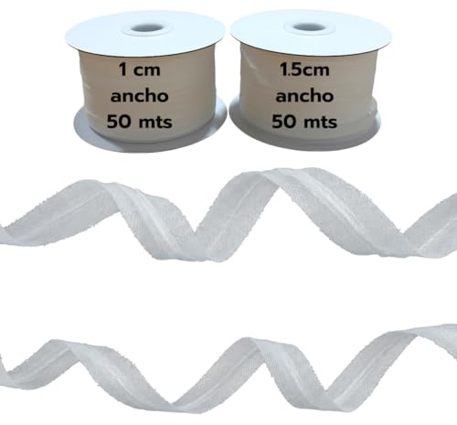 LOWPREX Strumpband med kedja, tejp för krage och bies - PACK 100 meter: 50 meter x 1,5 mm + 50 meter x 1 cm