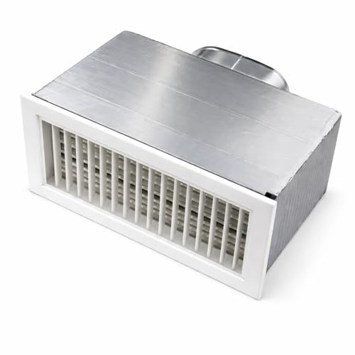 Plenum pour buse isolée en polyuréthane expansé revêtu d'aluminium pour climatiseur canalisé complet avec grille de refoulement 300x150 mm idéal pour Vmc et canalisation