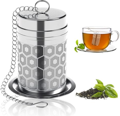 304 Stainless Steel Tea Infuser with Extra Fine Mesh for Loose Leaf, Herbal, Spice, Black and Rooibos Teas