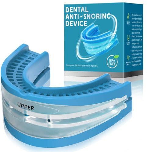 Anti Snoring Devices for Sleep,Adjustable Anti Snoring Device Mouth Guard,Sleeping Snore Stopper Mouthpiece,Anti Snore Mouthpiece Device Stop Snoring Aids for Women Men (Sky Blue)