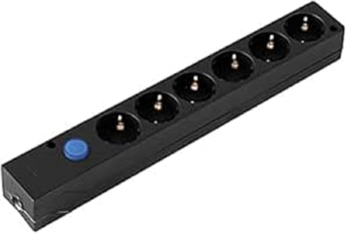 BASE MULTIFIX 6 TOMAS CON INTERRUPTOR NEGRO - BM140308
